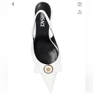 Versace Medusa white heels 37.5 new